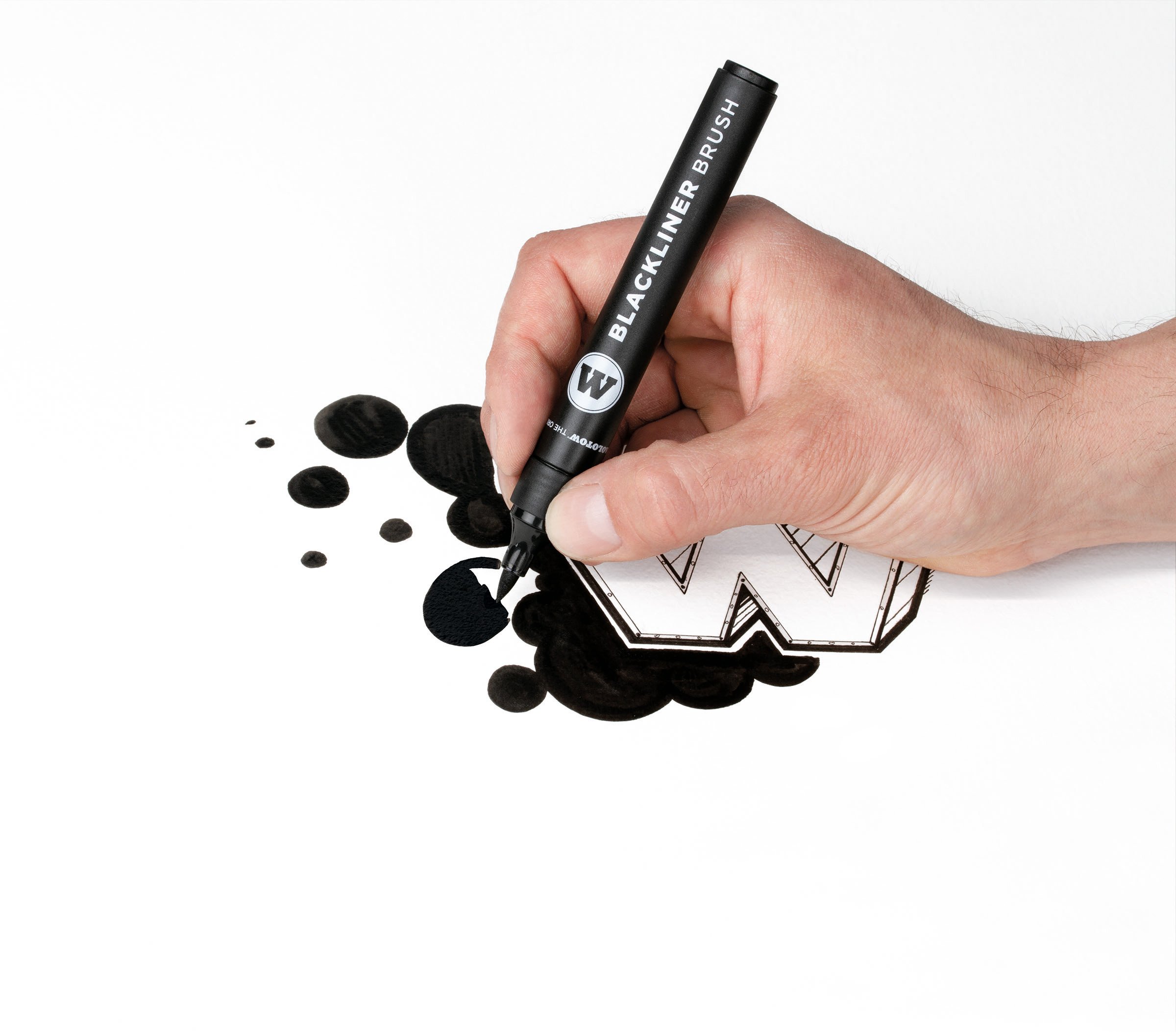 Molotow Blackliner Ink Refill, Black, Permanent Archival Ink, Quick Dry, Fade Resistant, 30ml Bottle, 1 Each (693.640) - Image 5