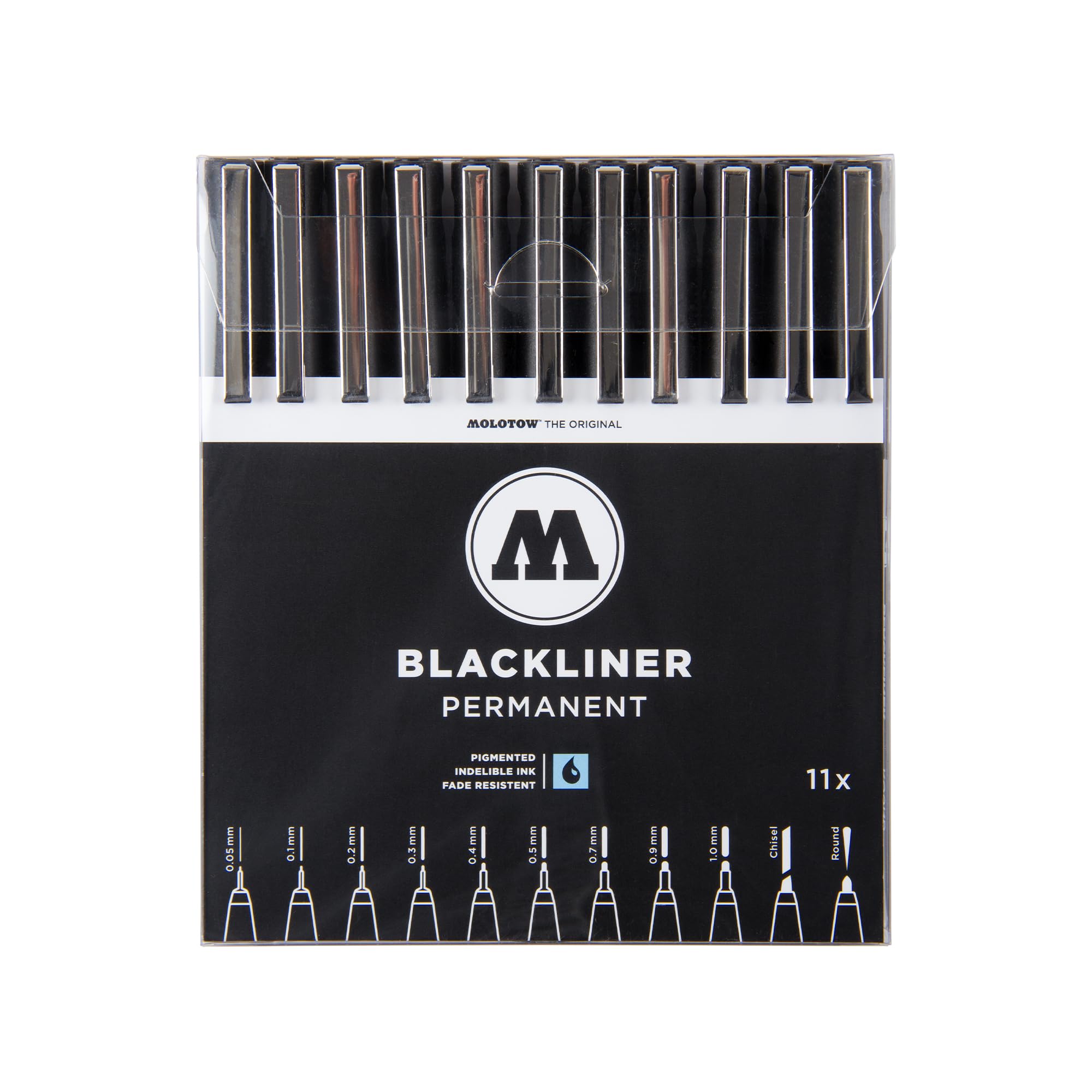 Molotow Blackliner Pen Complete Set, 11 Pens, 1 Set Each (200.485) - Image 3