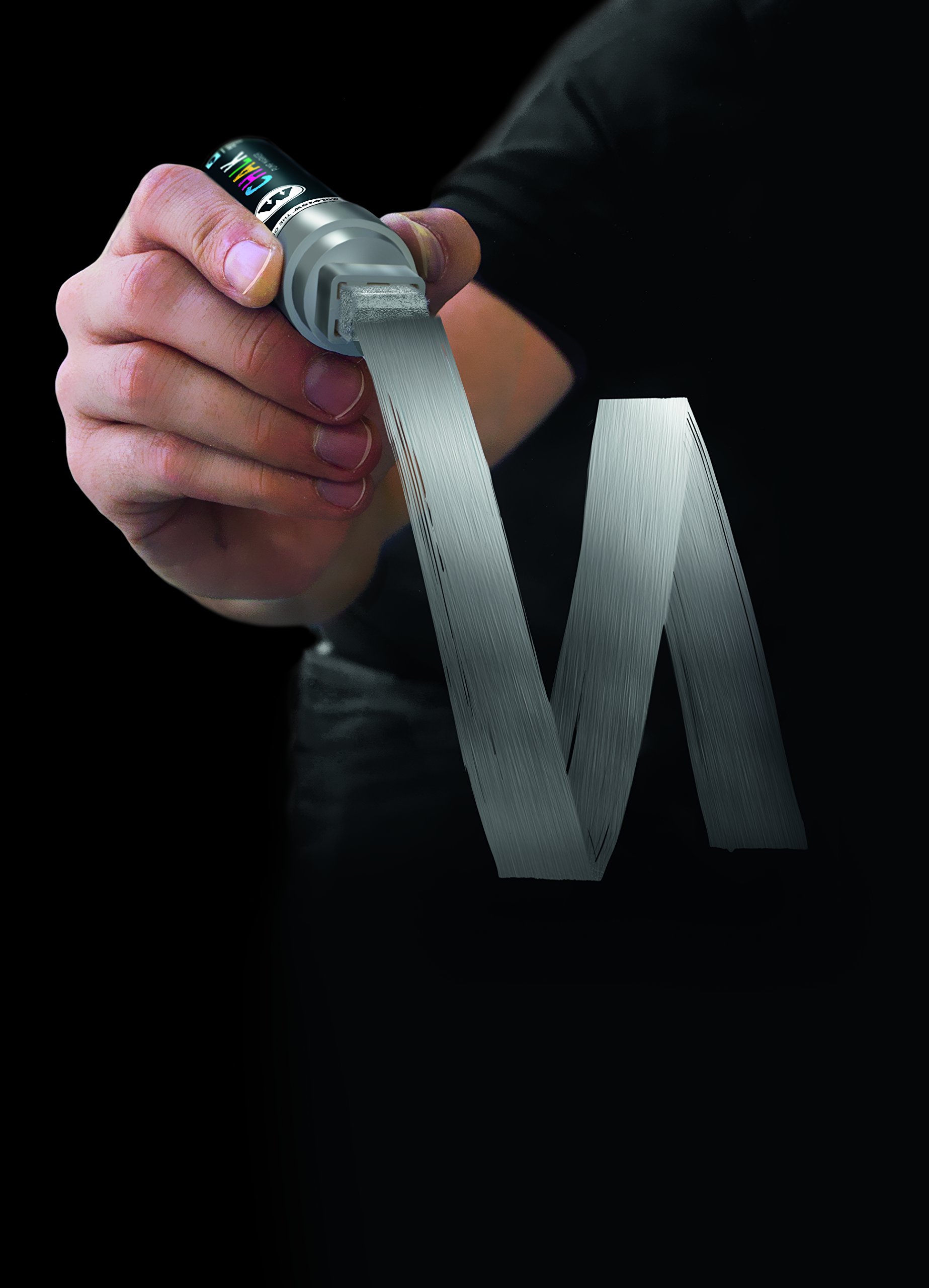 MOLOTOW Chalk Marker, 15mm Nib, Metallic Silver, 1 Each (628.001) - Image 4