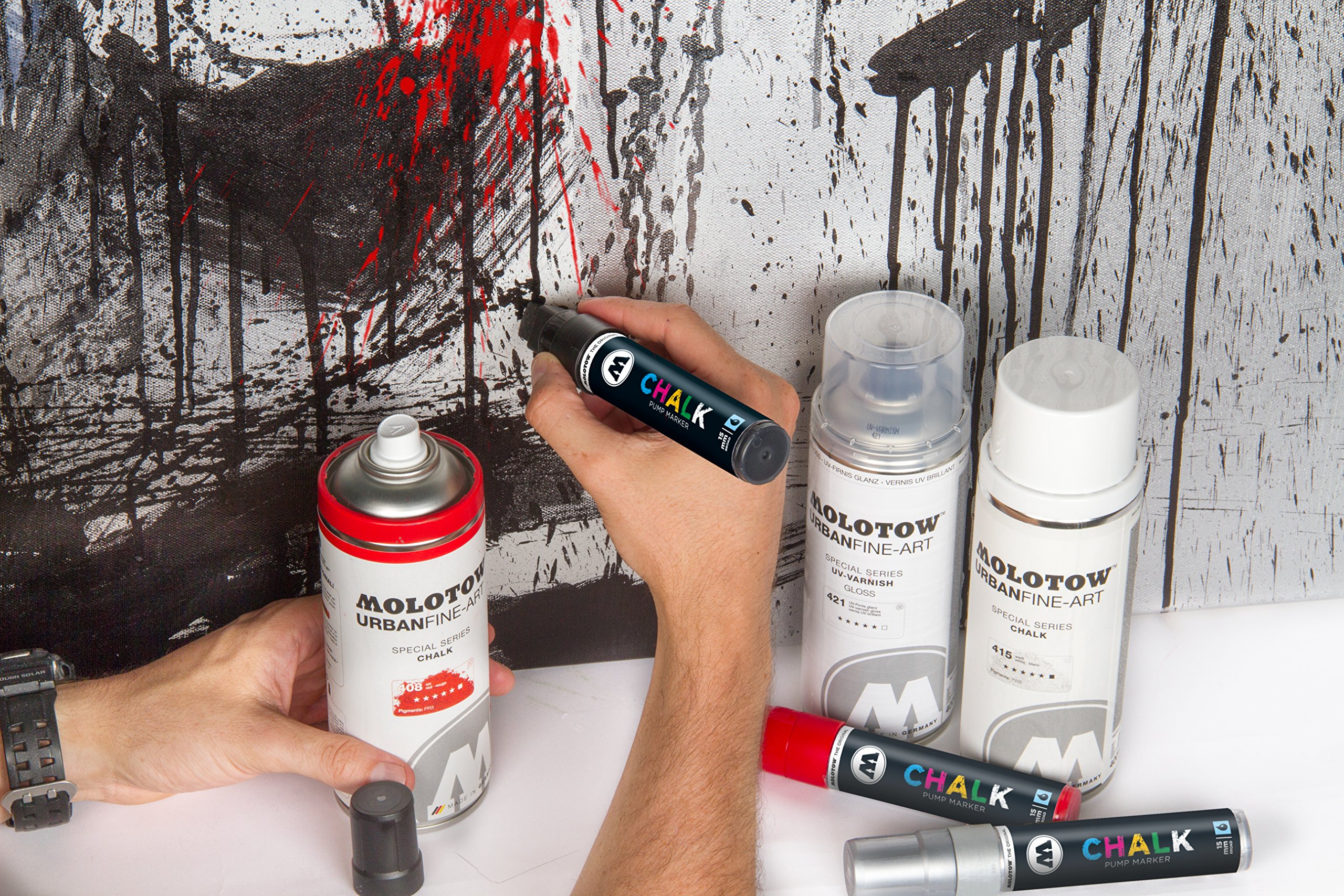 MOLOTOW Chalk Marker, 15mm Nib, Metallic Silver, 1 Each (628.001) - Image 7