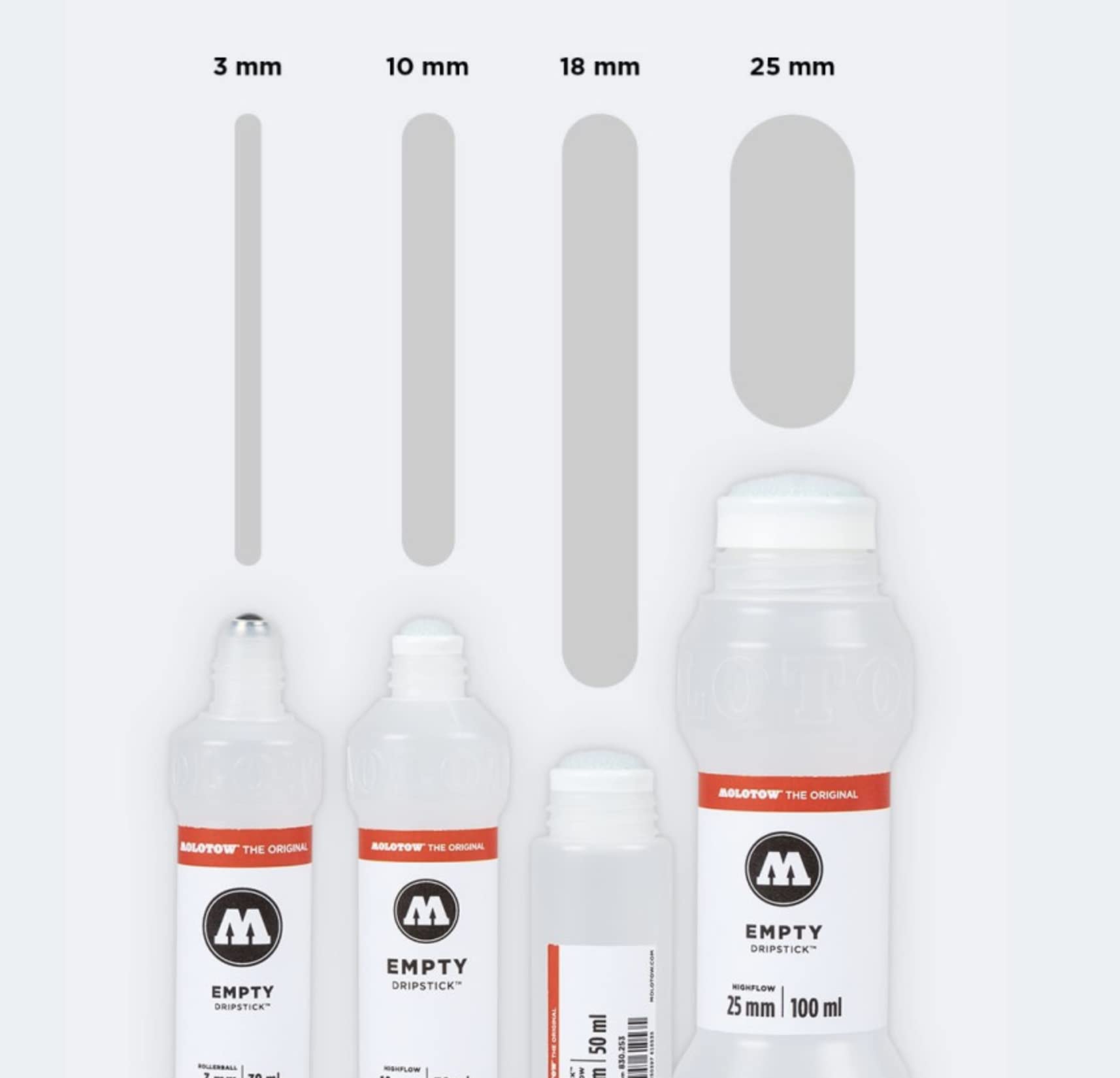 Molotow DRIPSTICK Empty Squeeze Bottle Marker, Reusable and Refillable with Any Paint Ink Color, 10mm Nib, Holds 70ml (830.203), Black - Image 6