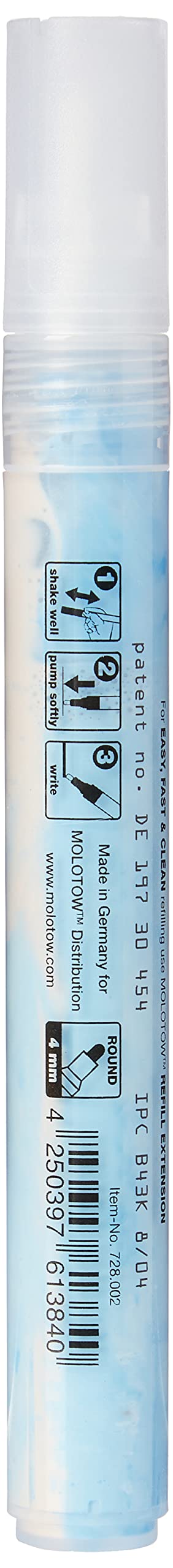 Molotow GRAFX Masking Fluid Pump Marker, 4mm, 1 Each (728.002) - Image 3