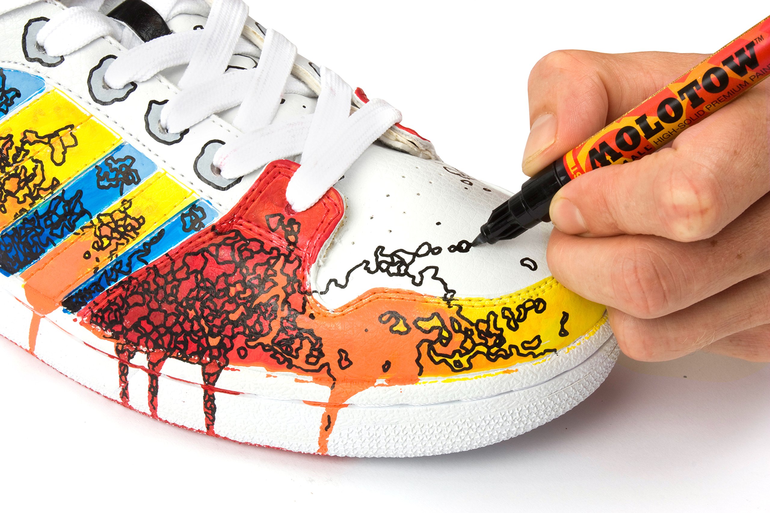 Molotow ONE4ALL Acrylic Paint Marker, 4-8mm, Shock Blue Middle, 1 Each (327.553) - Image 7