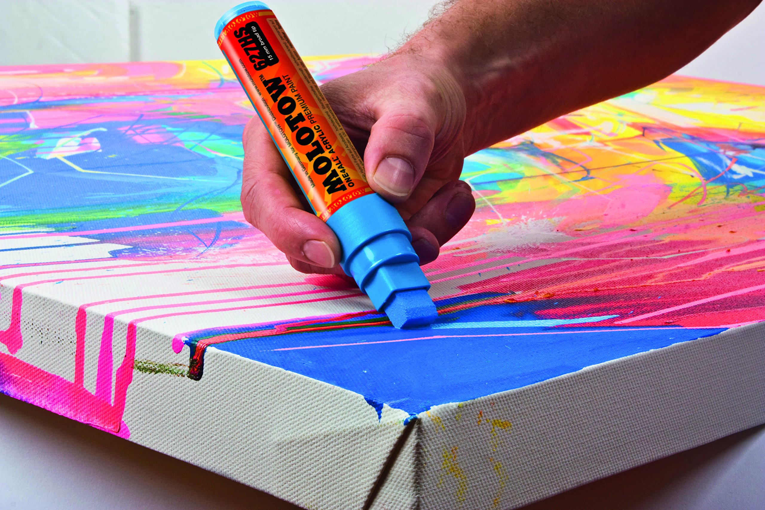 MOLOTOW ONE4ALL Acrylic Paint Marker, 4mm, Neon Pink Fluorescent, 1 Each (227.231) - Image 9